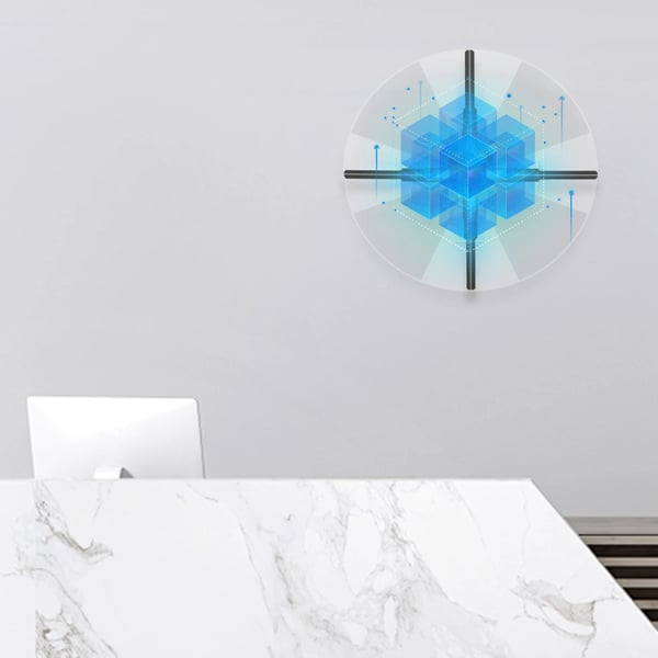 3D Hologrammi LED -tuuletin, 552 LED-pistettä, kauko-ohjaus ja APP-ohjaus