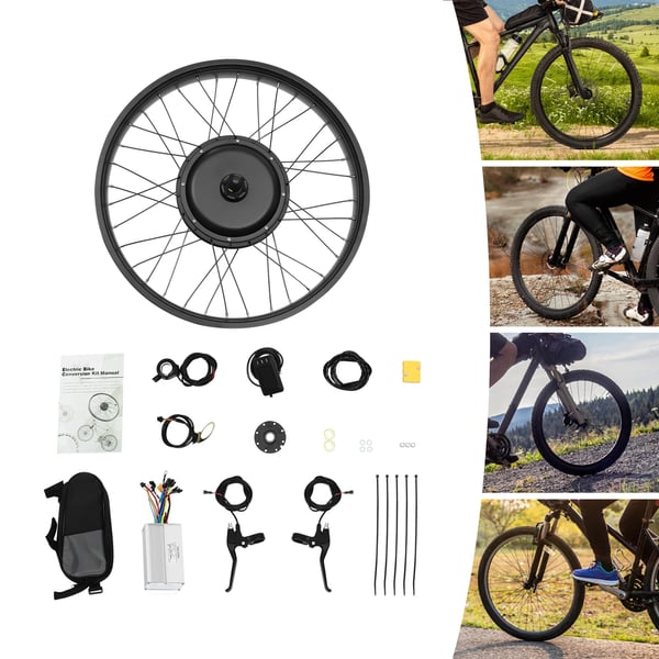 Elektrisk Cykel Ombygningskit, 1000W Børsteløs Motor, LCD Skærm,26 tommer