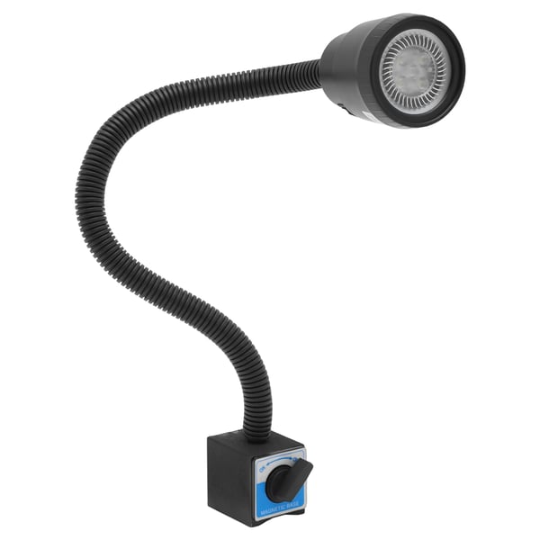 Drejebænklys, Justerbar Magnetbase, Energi Effektiv LED,sort, 5w