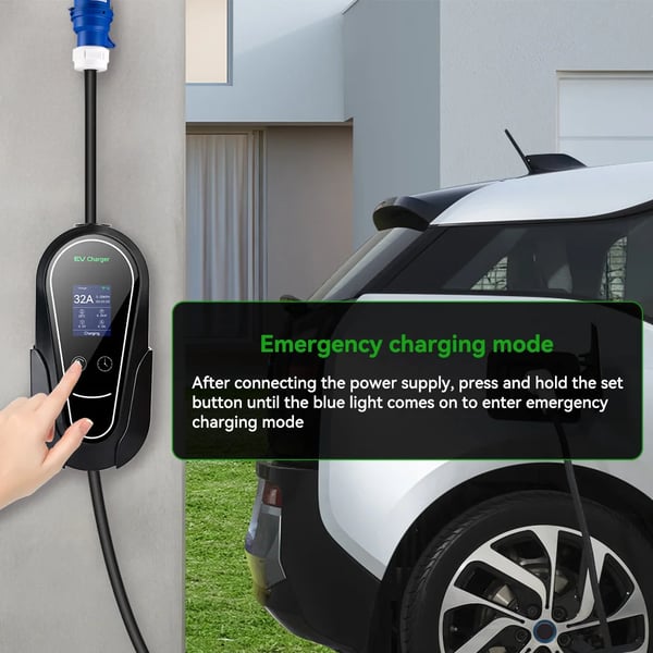 Bærbar EV-lader, APP-kontrol, 5M længde,TYPE2, 7KW 32A
