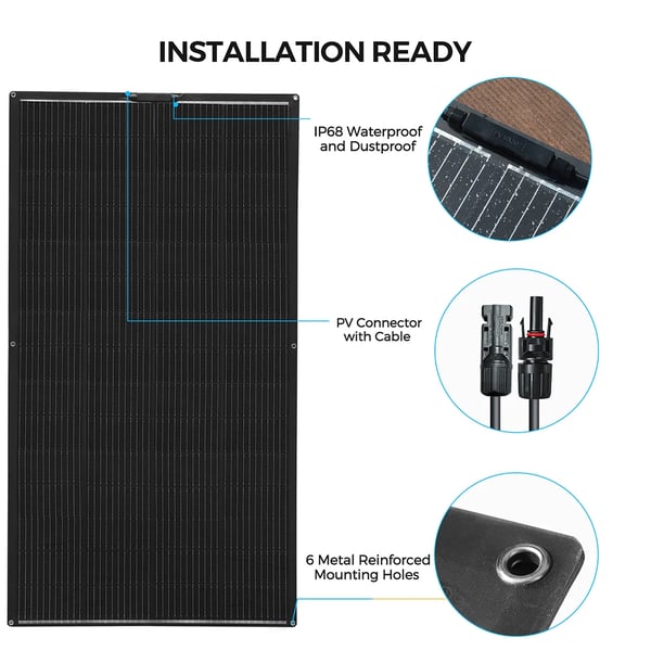 Aurinkopaneeli, 250W kapasiteetti, korkea solutehokkuus,250W 16.5V