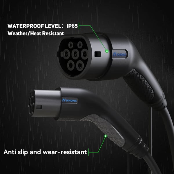 EV-ladekabel, Type 2-kompatibilitet, vandtæt design,22KW 32A 3Fase