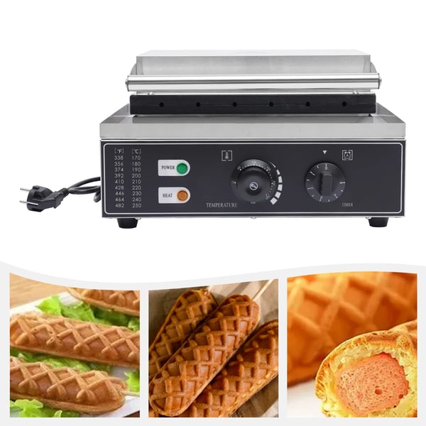 Pølsemaskine, 1500W, 220V, Temperaturinterval 50-300℃, 6 forme, Bordplade design