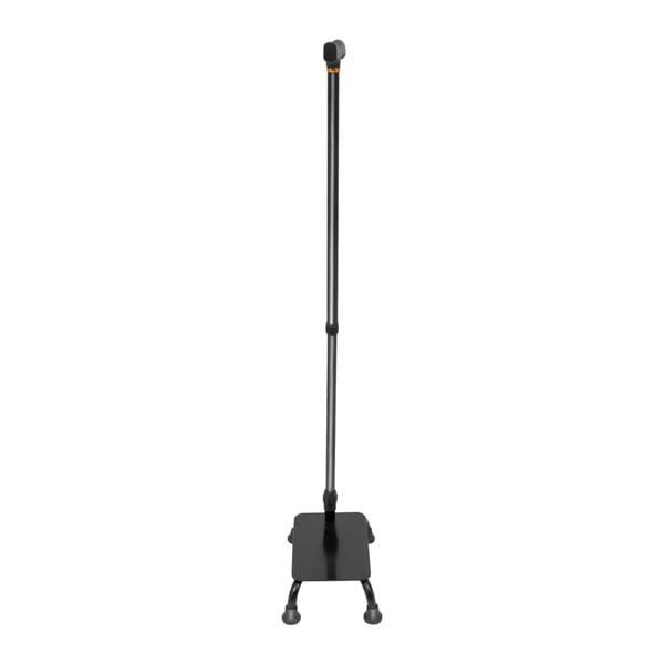 Trappeklatrende stok, firebenet design, justerbar højde,sort, Nej