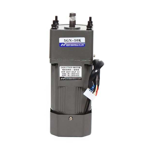 Gear Motor Reducer, Effekt 90W, Spænding 220V, Nominel Hastighed 0-27 RPM, Moment 21 N·m, Reduceringsforhold 1:50