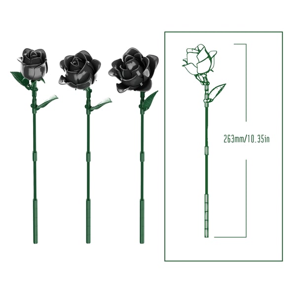 Samlingsmodel, DIY Blomsterarrangement, Ideel til Gaver,12PCS Rose