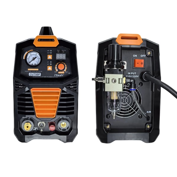 Plasma Cutter, 55A Nominel Effekt, Maksimal Skæredybde 20mm, Indgangsspænding 120V/240V, Dimensioner 46x32x26cm, Arbejdscyklus 60%