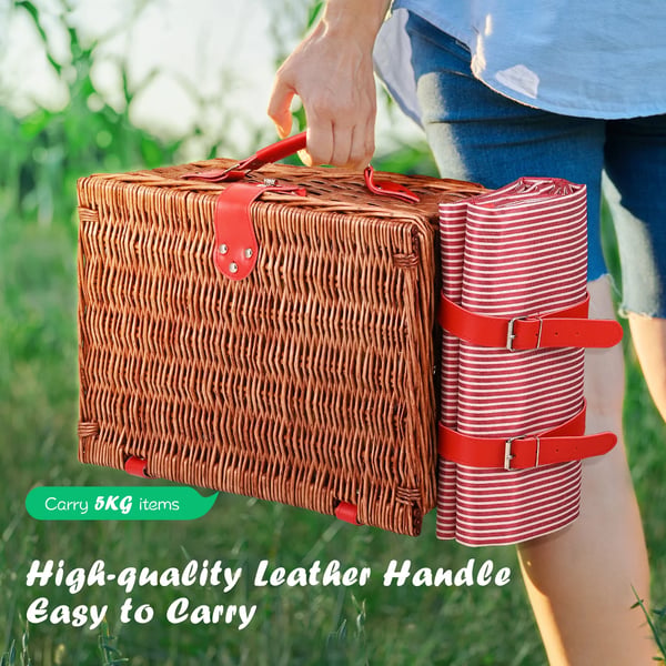 Picknickkorg, Hållbara Material, Organiserad Förvaring,Rosa