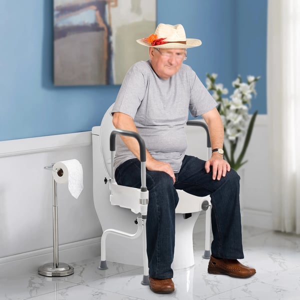 Toilet sæde hæver, aluminium legering, ergonomisk design, forbedret stabilitet