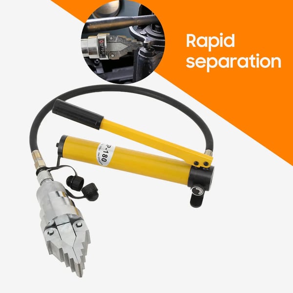 Hydraulisk flänsseparator, 12 ton lastkapacitet, Flygplansklassad aluminium, Kompakt och bärbar, Driftstemperatur -30°C till 55°C, Idealisk för manuell användning