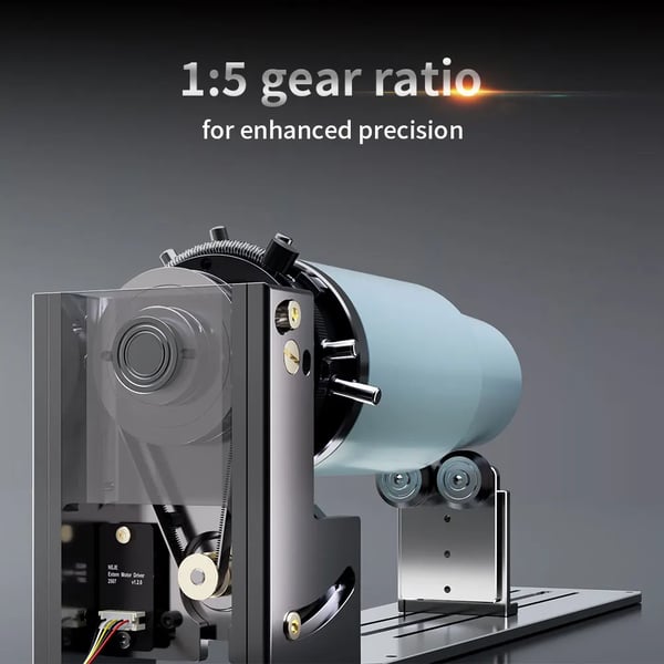 Rotary Gravør, Maksimal Diameter Kapacitet 200 mm, Præcisions Skaleringsforhold 1:5, 90° Rotérbar Vinkel, Rustfrit Stål og Stål Materiale