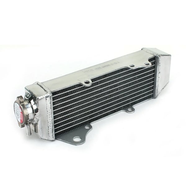 Aluminiumkøler, kerne størrelse 254mm x 98mm x 40mm, samlet størrelse 355mm x 104mm x 125mm, kompatibel med Honda CR80 CR80R