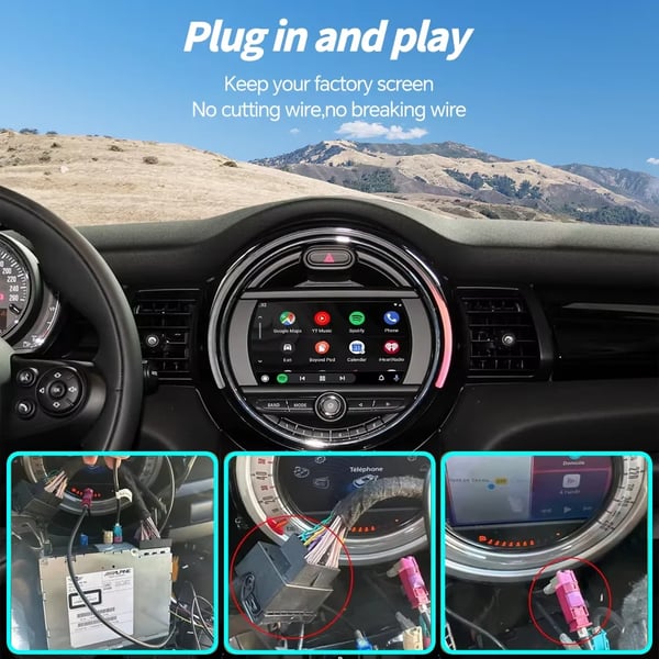 Langaton CarPlay Android Auto, Helppo Asennus, Laaja Yhteensopivuus,NBT