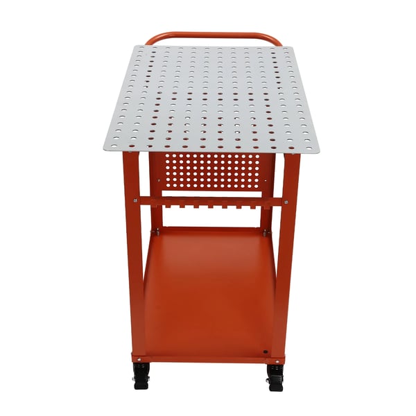 Svejsebord, 600lbs kapacitet, dobbelt-lags opbevaring,M, Rød, 1stk