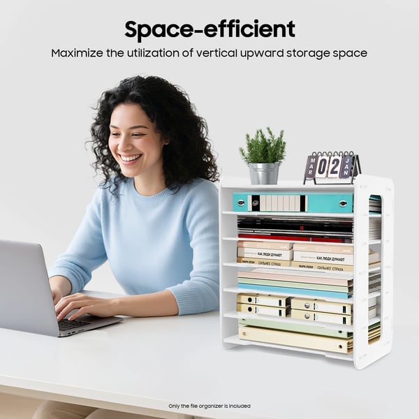 Filorganisator, 7-lags design, pladsbesparende opbevaring,HVID