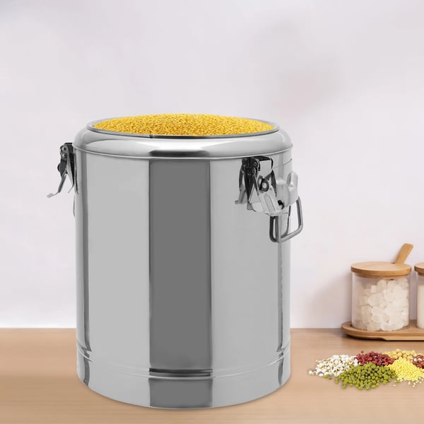 Rustfrit Stål Madvarmer, 14L Kapacitet, Effektiv Isolering,Sølv