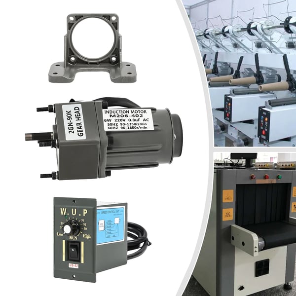 AC Motor, 6W Effekt, 220V Spænding, 1650 RPM Hastighed, Justerbar Hastighedskontrol, Alsidig Anvendelse