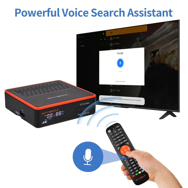 Set-Top-Boks, 4K UHD, Dual-Band Wi-Fi,GT KOMBO