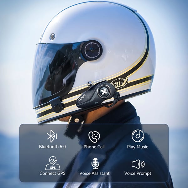 Kypärä Bluetooth-kuulokkeet, Bluetooth 5.0, Melunvaimennus,G1-1PC