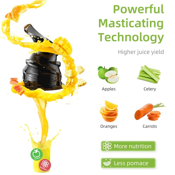 Juicer, 78mm Bred Indføringsrør, Stille Drift,SJ-017, EU