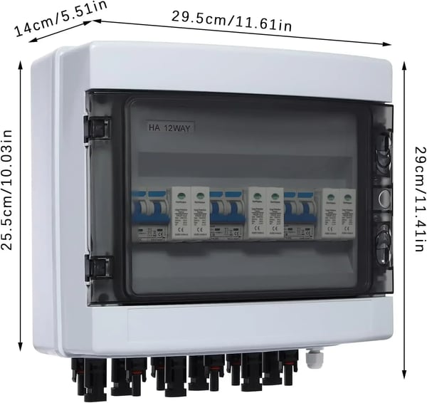 Isolatorafbryder, 1000 V, 40 A, 3 Indgange og 3 Udgange, Tre Faser, Vægbeslag