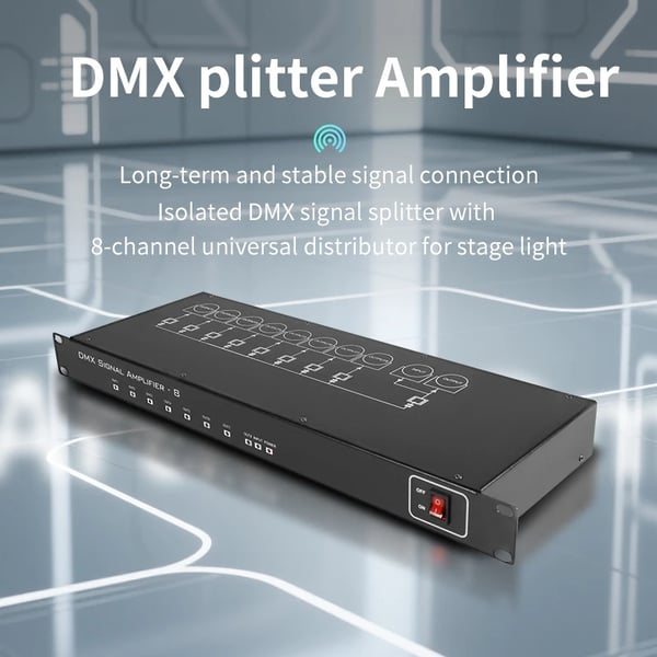 DMX512 Signal Splitter, 8 Kanal Kontrol, Holdbar Design,3pin