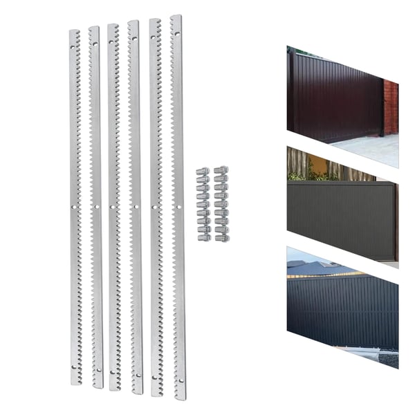Skydedør Gear Rack Kit, 19,68 Fødder Total Længde, 0,47 Tommer Tykkelse, Standard Tandbredde, Materiale af Høj Kvalitet