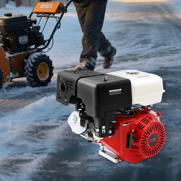 Benzinmotor, 15HK, 420cc Effekt,Rød og Sort