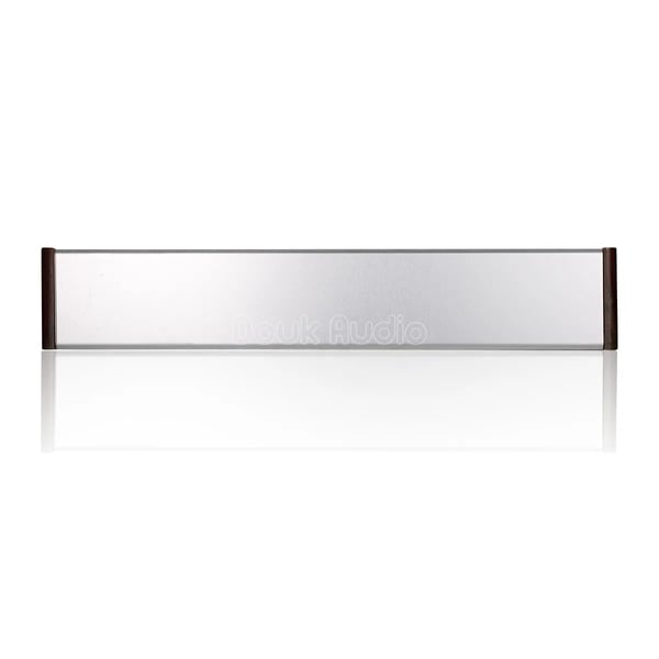 Forstærkerhus, aluminium- og trædesign, 420mm x 305mm x 70mm, nem DIY-samling, kompatibel med forskellige forstærkermodeller