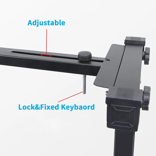 Tastaturstativ, Justerbar Højde, Robust Støtte,2.5cm