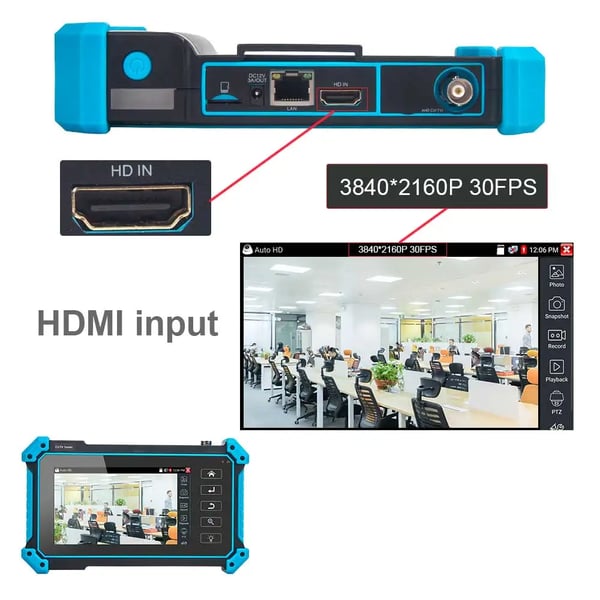 CCTV Tester, 5,4 Tommer IPS Skærm, HDMI og VGA Indgang,NF-715