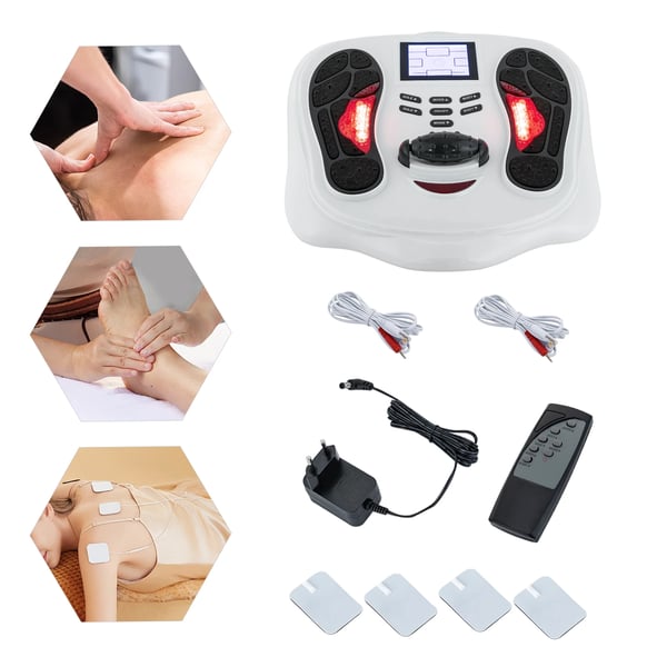 Fotmassageapparat, Elektrisk, Fjärrstyrd, VIT