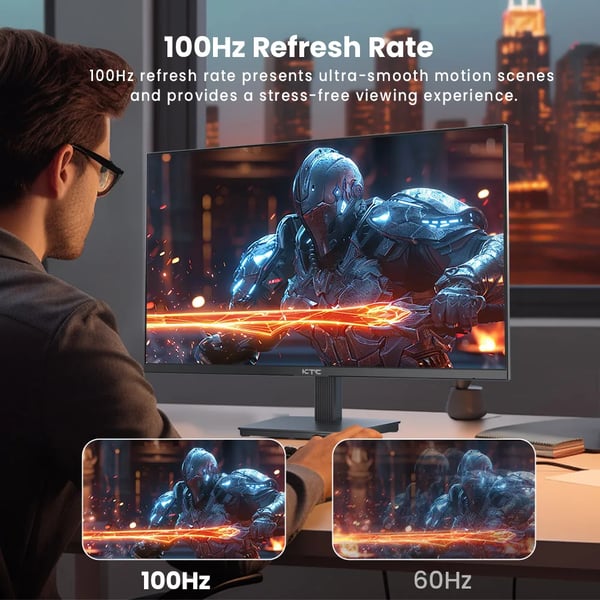 Gaming Monitor, 2560x1440 Opløsning, 100Hz Opdateringsfrekvens,KTC H27T27, EU Stik