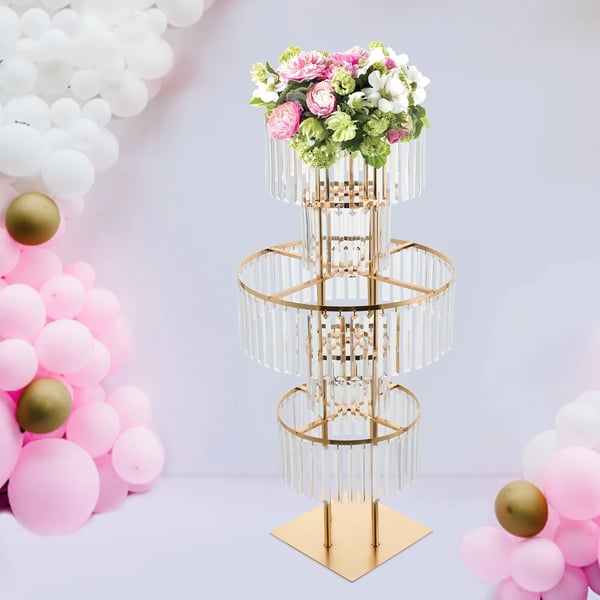 Blomsterkrukke, 5-lags design, moderne stil,Guld