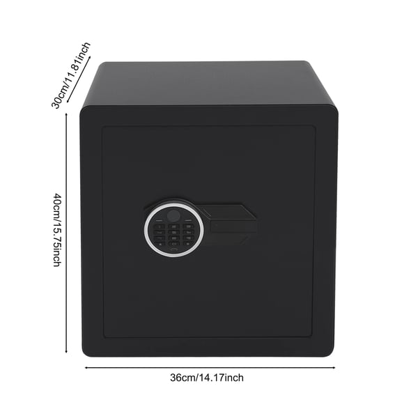 Elektronisk sikkerhedsskab, kombinationslås, holdbart design,sort