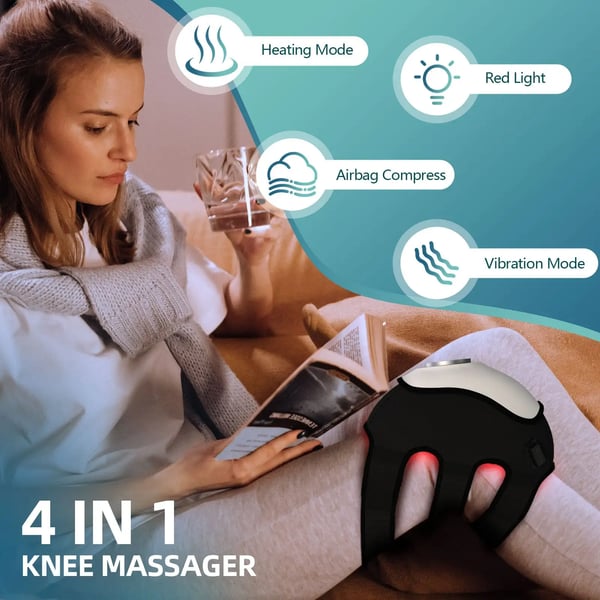 Knæmassager, Infrarød Opvarmning, Vibrationsterapi,1stk med kasse