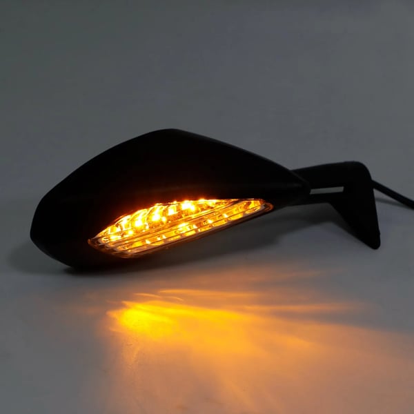 Bakspeglar, Integrerade blinkers, 12V spänning, Klart glas, Hållbar plast