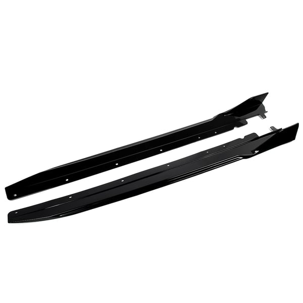Side Skirts, Performance Fit, Konkurrence Stil,Glansende Sort