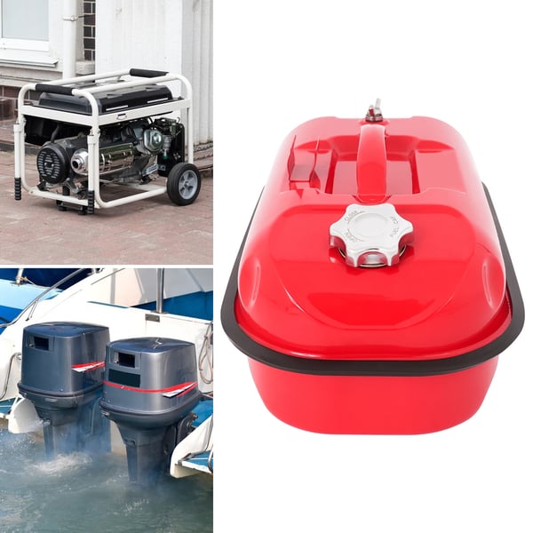 Brændstoftank, 2,2 gallons kapacitet, lækagesikker design,Rød