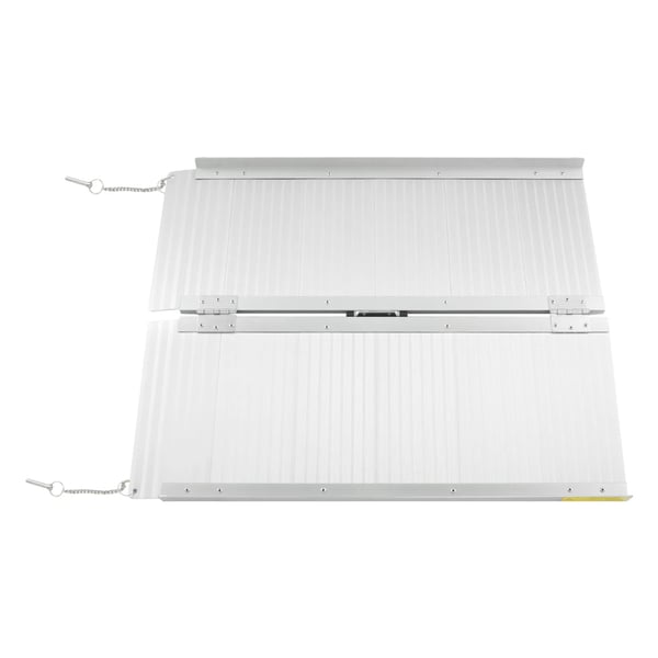 Sammenklappelig kørestolsrampe, aluminiumlegering, bærbart design,Sølv