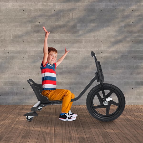 Drift Trike, 3-pyöräinen muotoilu, sopii lapsille,musta