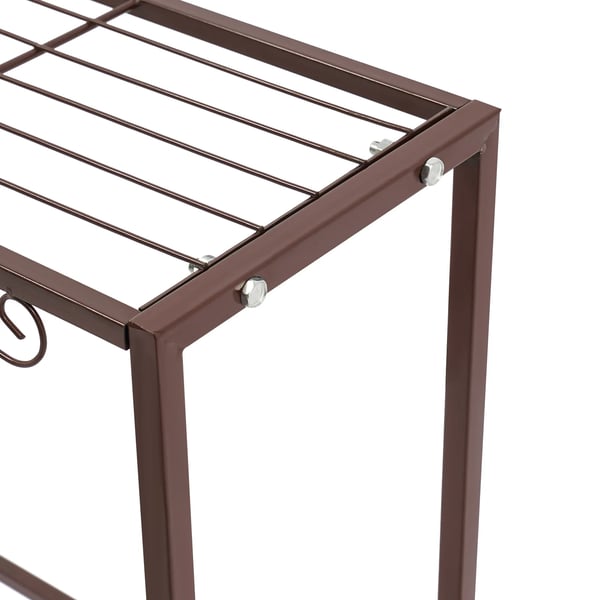 Plantebord, Robust Jernkonstruktion, Elegant Antik Finish,Bronze