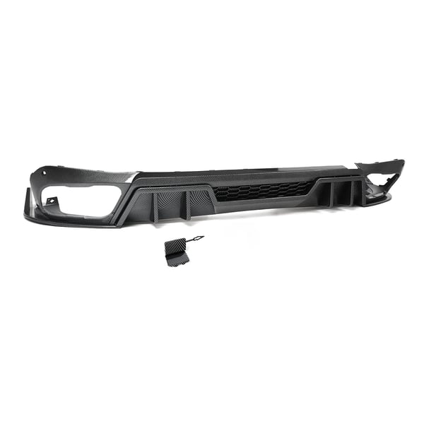 Bageste kofanger diffuser lip, holdbart ABS-materiale, direkte pasform til premium SUV,kulfiber udseende