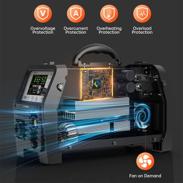 Plasma Cutter, Digital LED Skærm, Ikke-kontakt Skæringsteknologi,HBC65, EU stik