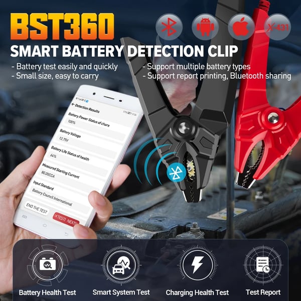 Akku Testeri, Bluetooth-yhteys, Useita Testitoimintoja,BST360