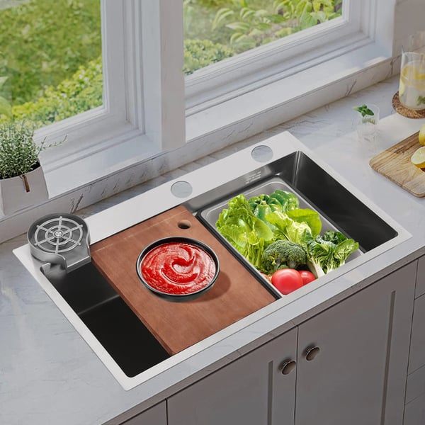 Köksblandare, Hållbart Rostfritt Stål, Modern Design,Ljusgrå