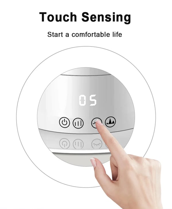 Bladfri elektrisk ventilator, fjernbetjeningsfunktion, bladfri design, naturlig vind,EU, Frysende blå