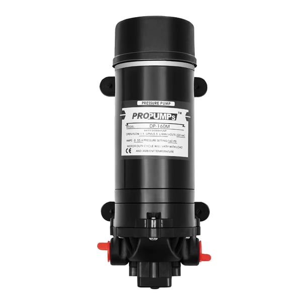 Membran Booster Pumpe, 120W Effekt, Effektiv Vandoverførsel,sort, EU, 220V