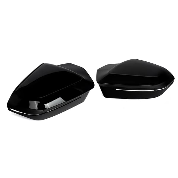 Spejlcovers, Glans Sort Finish, Passer til Luksus Elektrisk, Kompatibel med BMW Modeller G60 G68 G70, Glans Sort
