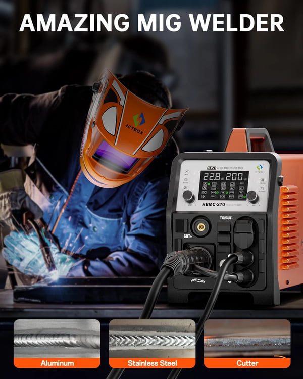 Svejsemaskine, 6-i-1 Alsidighed, Brugervenlige Kontroller,HBMC270